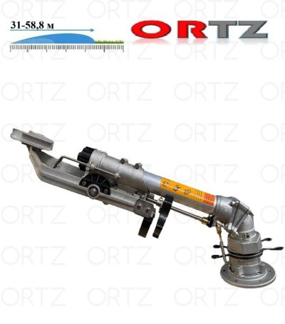 4. Спринклер с Радиусом 59м, импульсный дождеватель FSC50 (Радиус 31~58,8 м, Расход 17,5~98,9м3/ч, наклон 25° и 44°, поворот 0~360°)