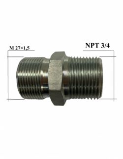 3.3.1.6 Штуцер (адаптер)  NPT (ш) 3/4 – M (ш) 27×1,5