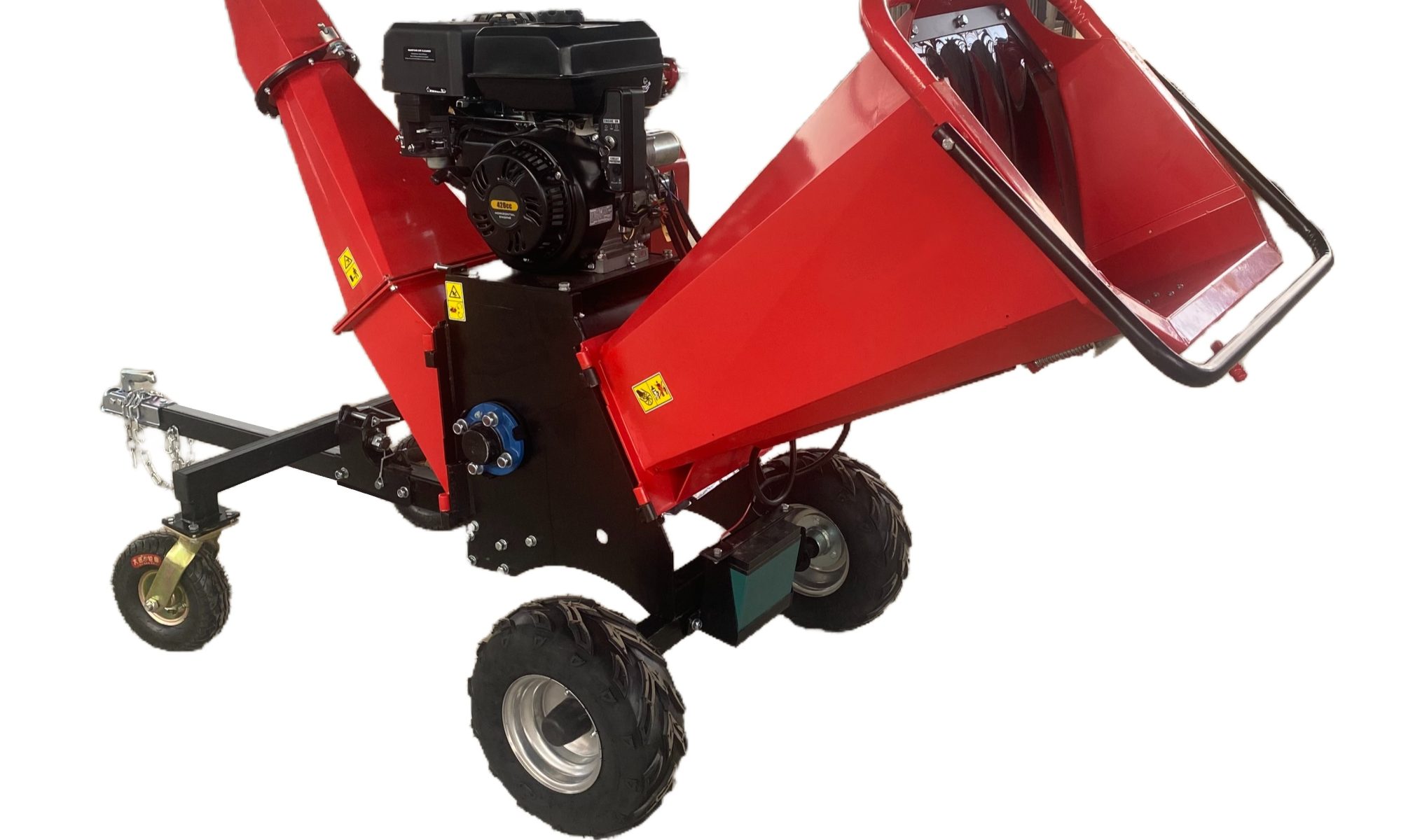 Измельчитель веток дерева Диаметром 150мм, DR-GS-350PRO(электрозапуск GC156 ) Ø150 с приводом от ДВС на колесах